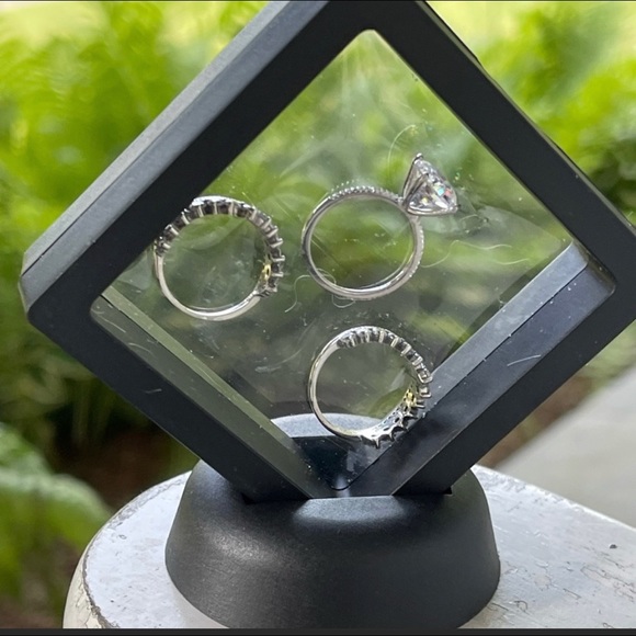 🚨50% off! Delicate Pearl, 5A CZs & Sterling 2 ring guard set! See all pictures - Picture 4 of 16